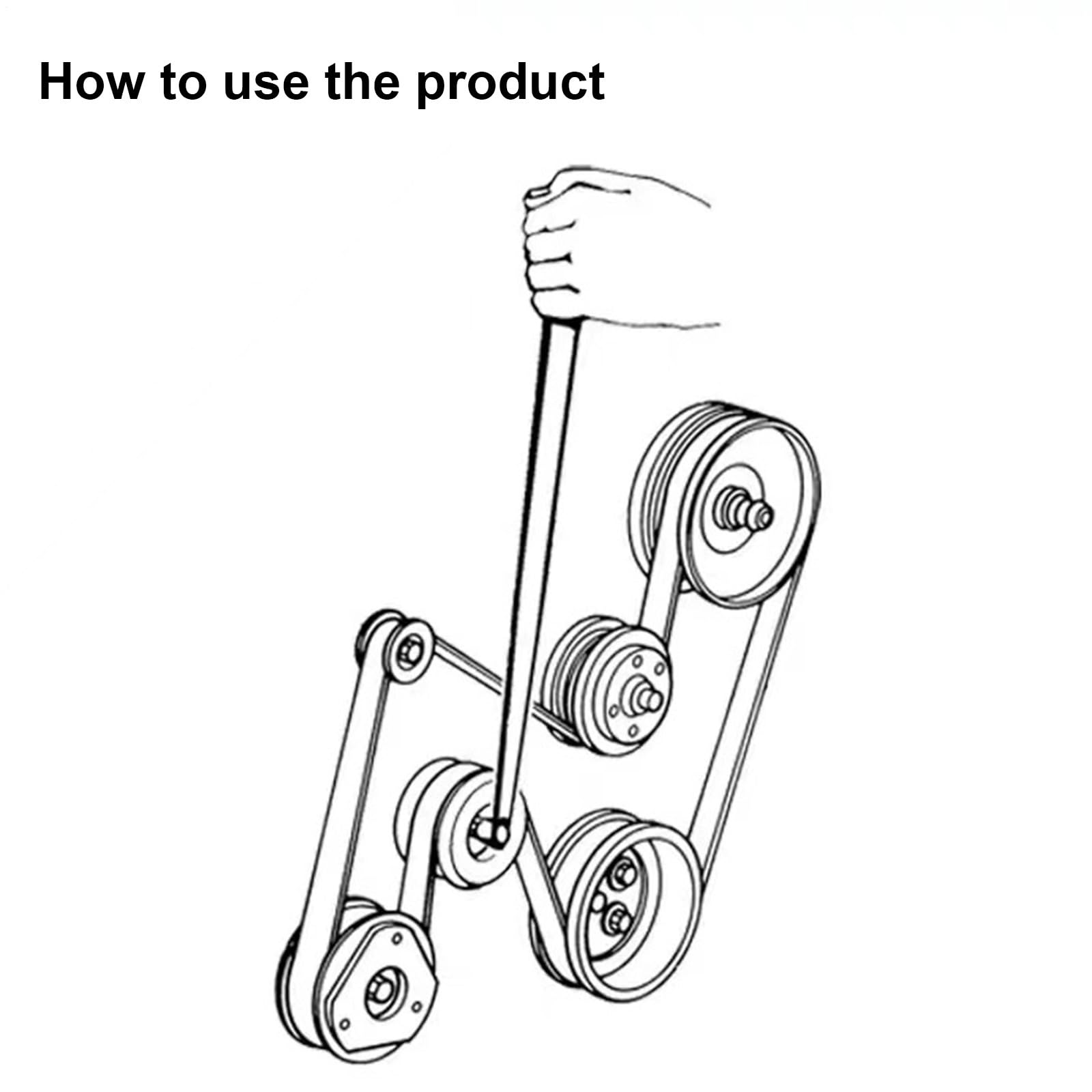 Kit d'outils de 8 pièces pour courroie serpentine - Clé de démontage et d'installation de courroie automobile - de réparation pour camions, voitures, garage ou atelier