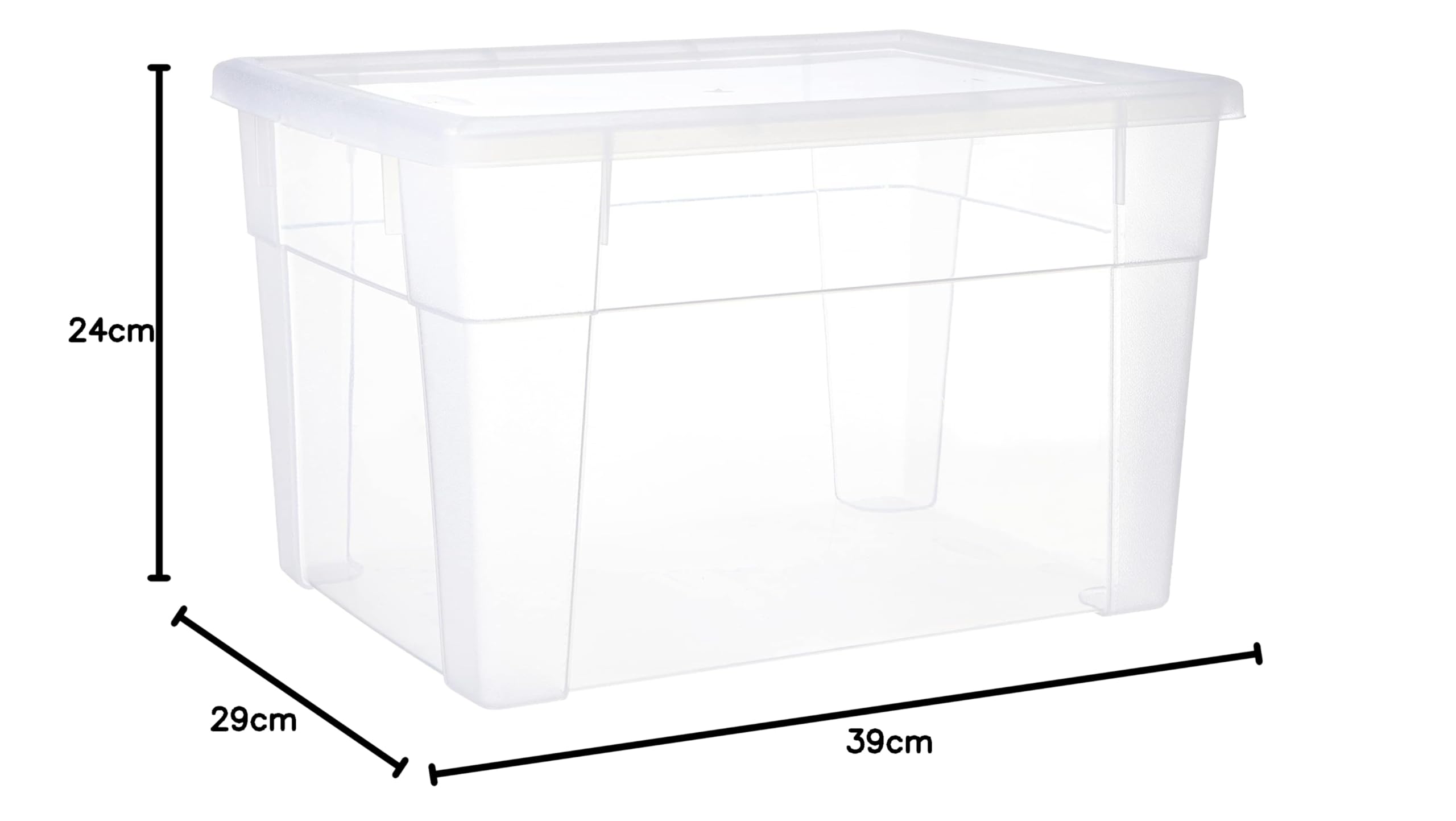 Stefanplast 3870420 Visualbox, Scatola di plastica, Bianco Trasparente, 39 x 29 x 24 cm