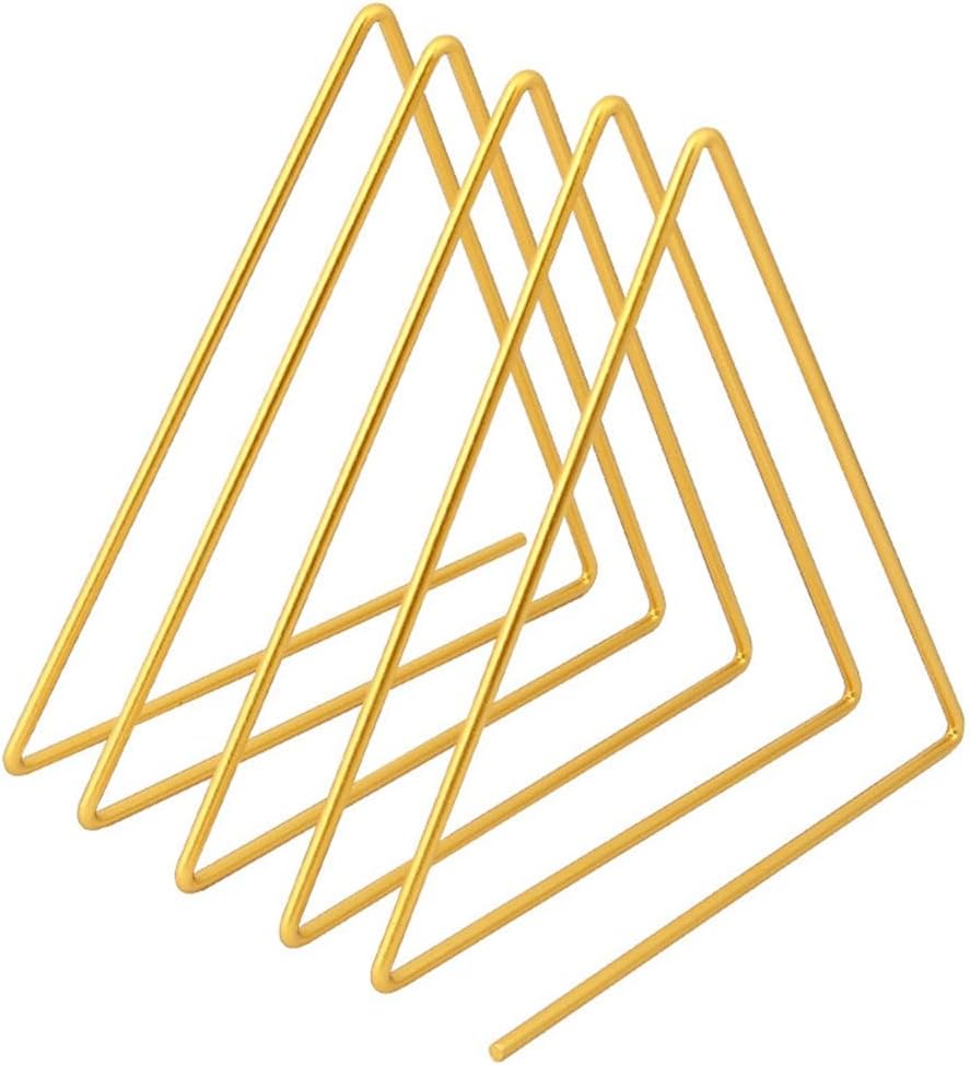 HBJWOV Metal Triangle Book Shelf Magzine Rack Desktop Stand Holder Creative Newspaper Organizer