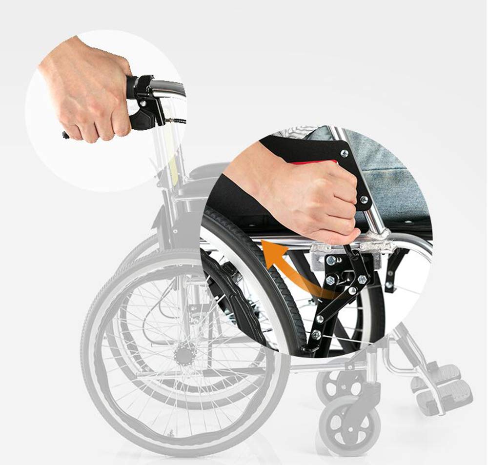 Wózek inwalidzki 12,5 kg Składany wózek inwalidzki Ergonomiczny Zaawansowany Wygodny tył Wygodne nogi 100 kg Łożysko 44*40cm Szerokość siedziska