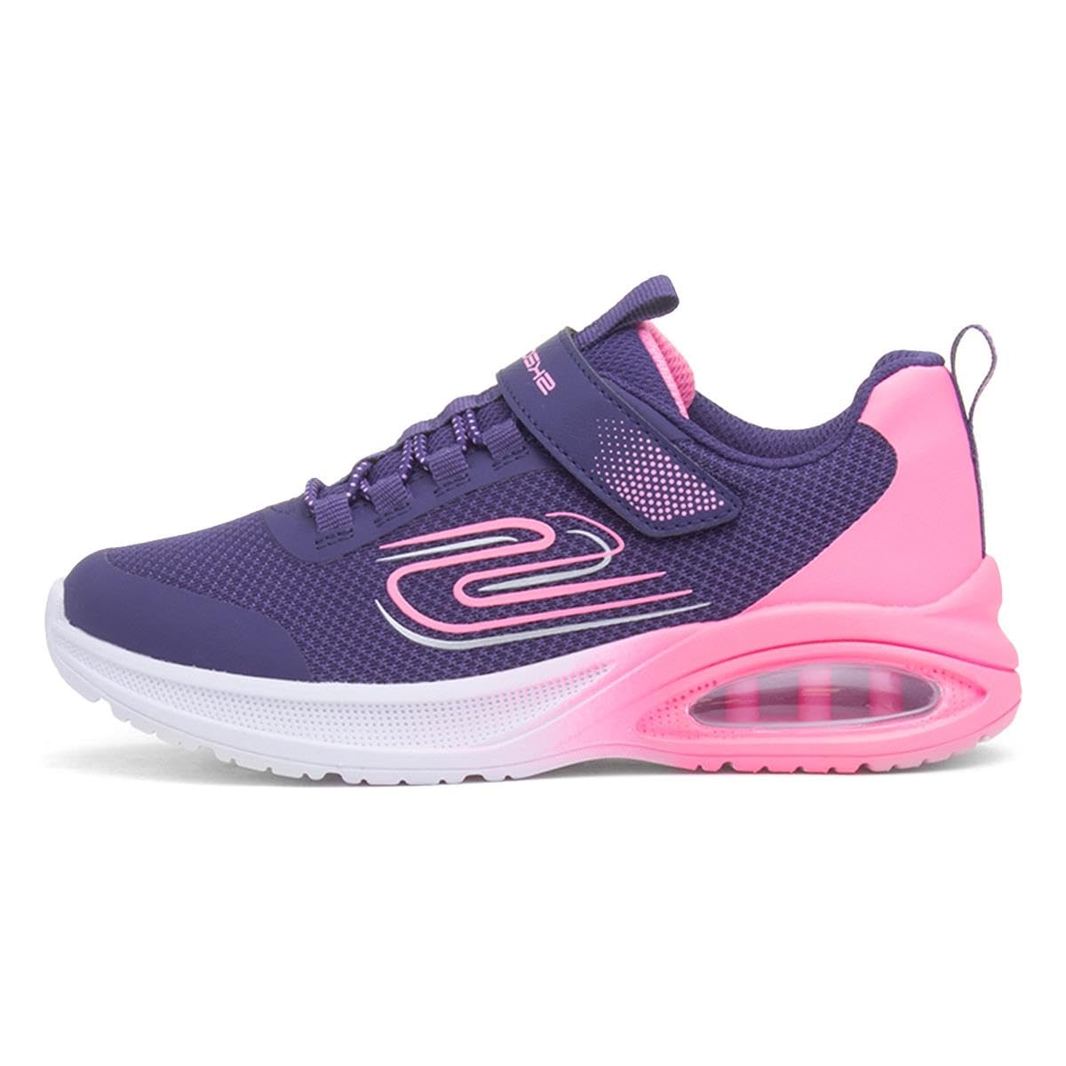 Skechers Girl's Microspec Max Advance Fly 3.0 Sneakers, Navy Mesh/Pink Trim, 10.5 UK Child