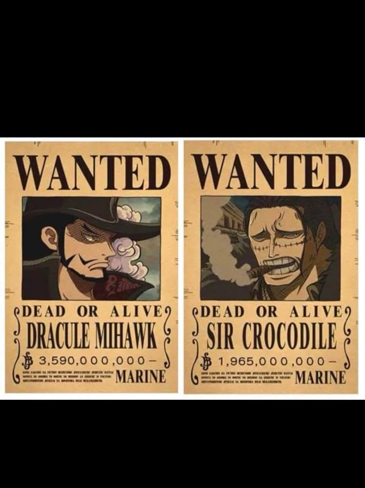 Amazon.co.jp: ワンピ ース手配書ポスターミホーククロコダイル : おもちゃ