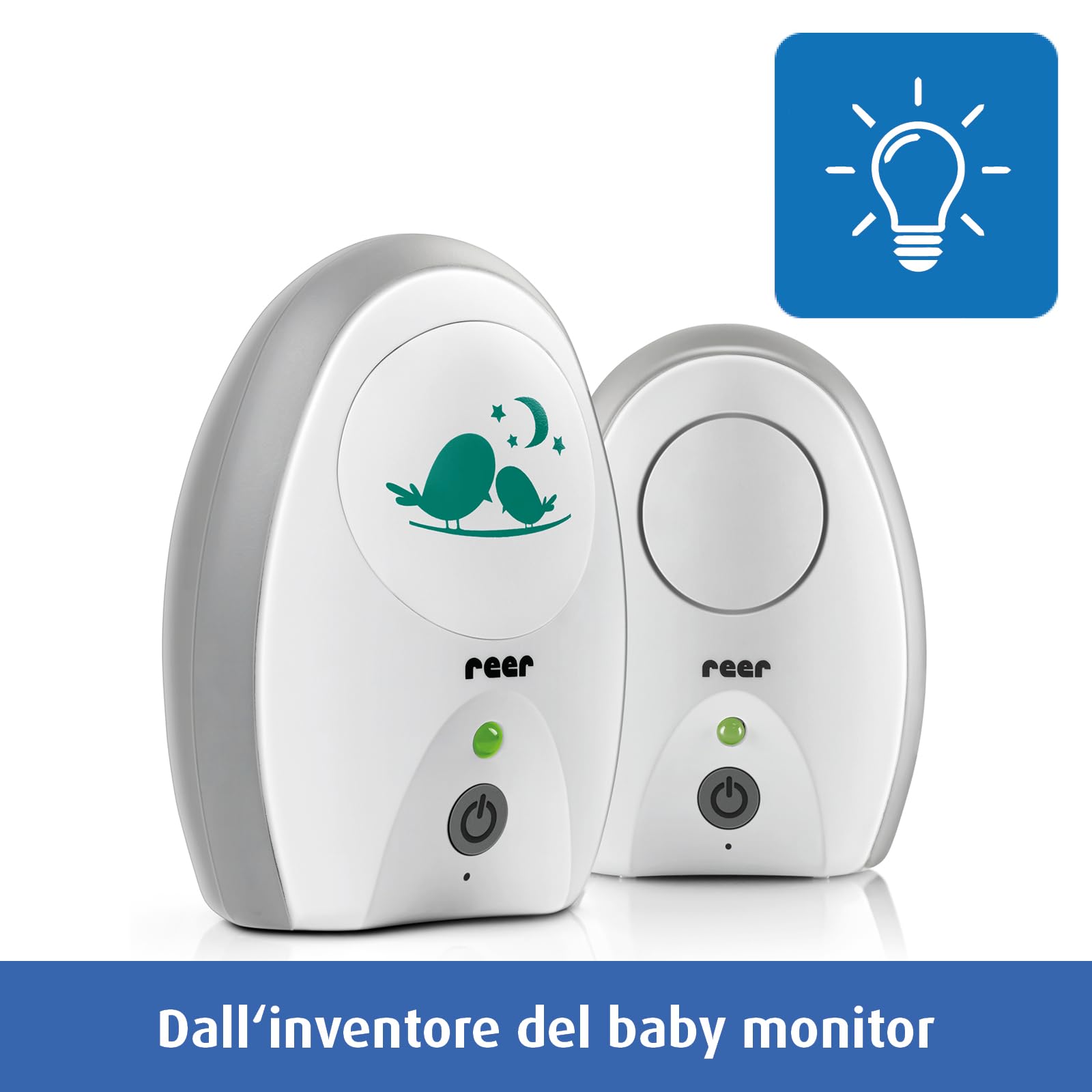 Reer Baby Monitor Digitale 50040 Neo — a Prova di Bug, Basse Radiazioni, Portata 250 m