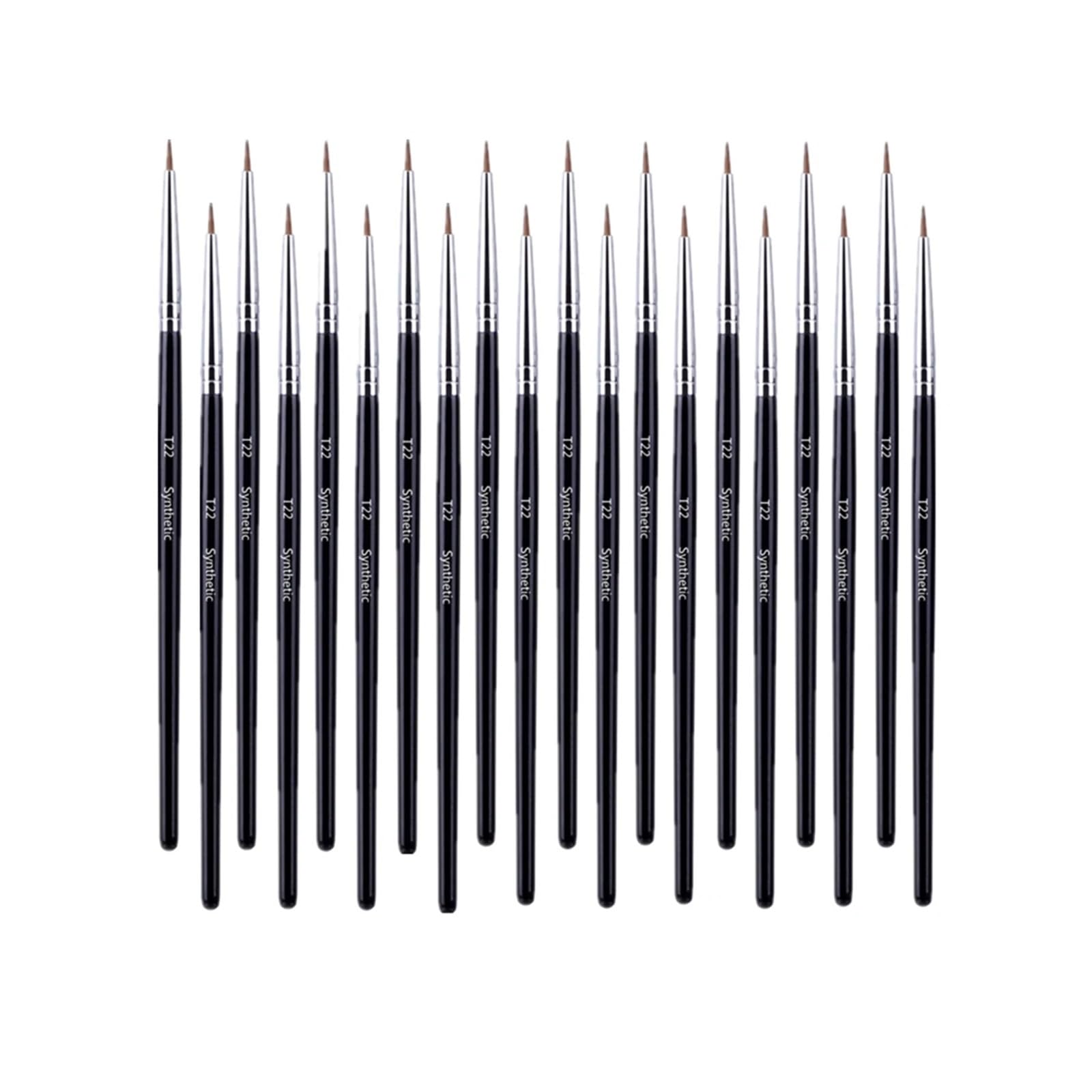5/10/20/50 pezzi pennelli trucco contorno sopracciglia pennello eyeliner professionale super sottile angolato liner pennello occhi strumenti trucco (colore: 20 pezzi T22)