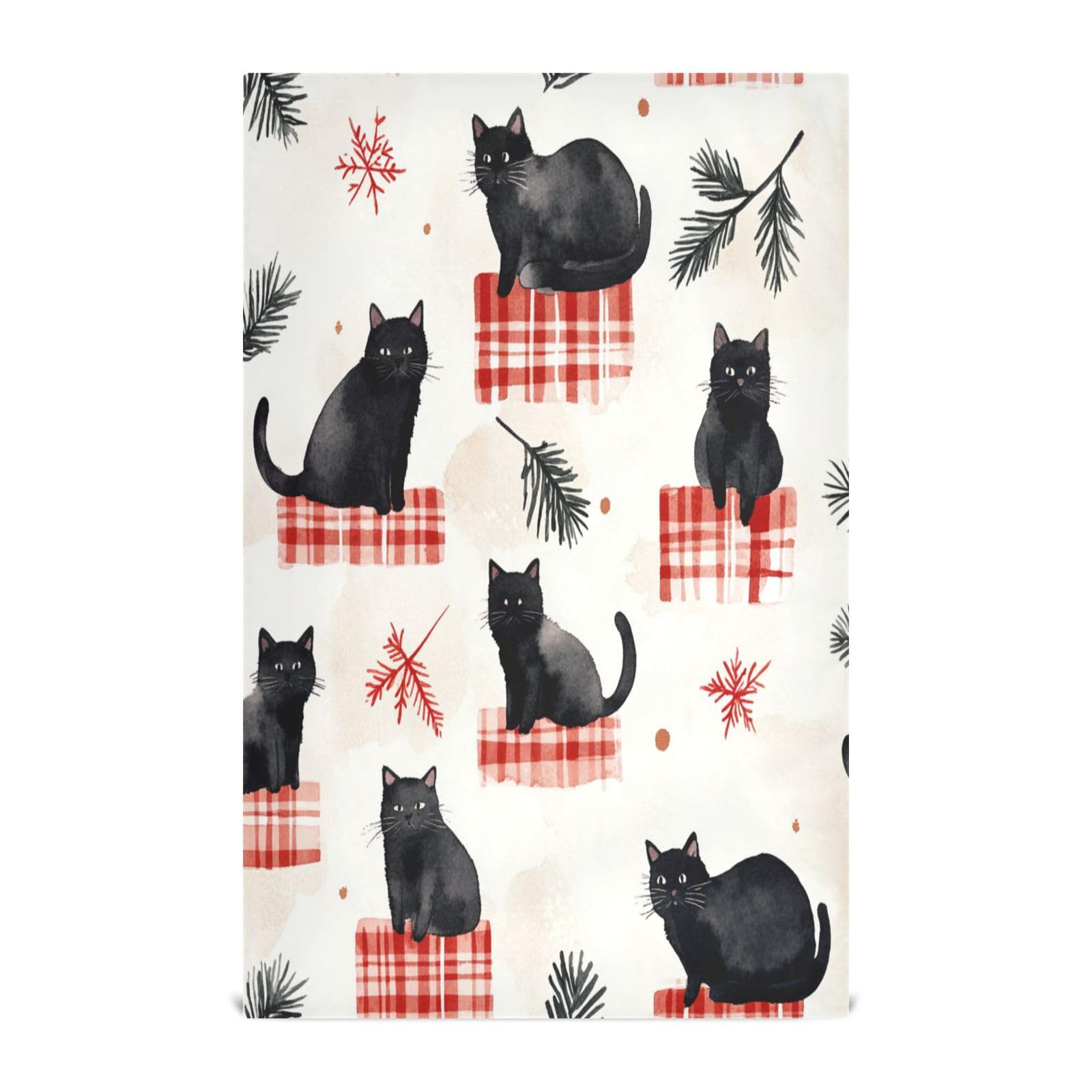 Paños de cocina para Navidad de 28x18 pulgadas, el regalo ideal de microfibra con diseño de gato