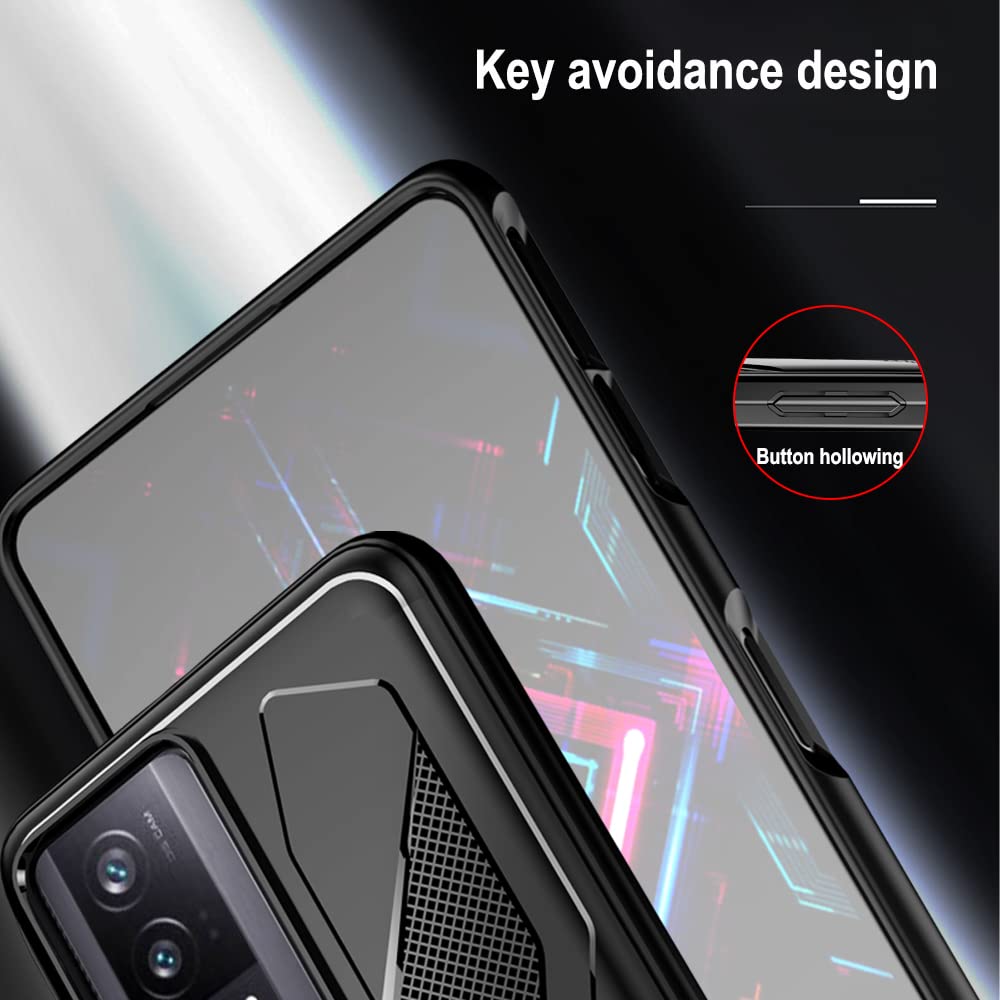 ESTH® Coque Pour Xiaomi Poco F5 Pro 5G/Redmi K60 Pro/K60, [360° Support Rotatif] [5 Fois Qualité Militaire Anti-Chute Protection] Étui Housse PC Et TPU, Noir