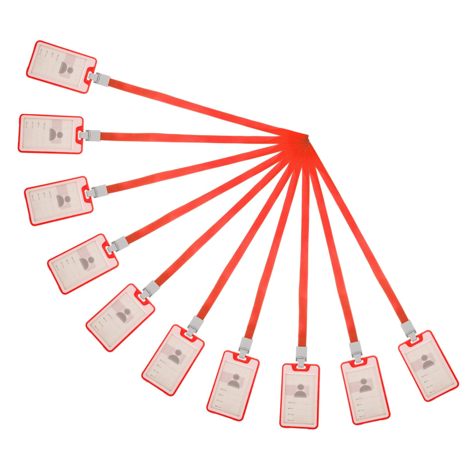 TEHAUX 30piezas Fundas Para Tarjetas De Identificación Con Cordón De Protección Transparente y Ligera Para Oficina y Eventos
