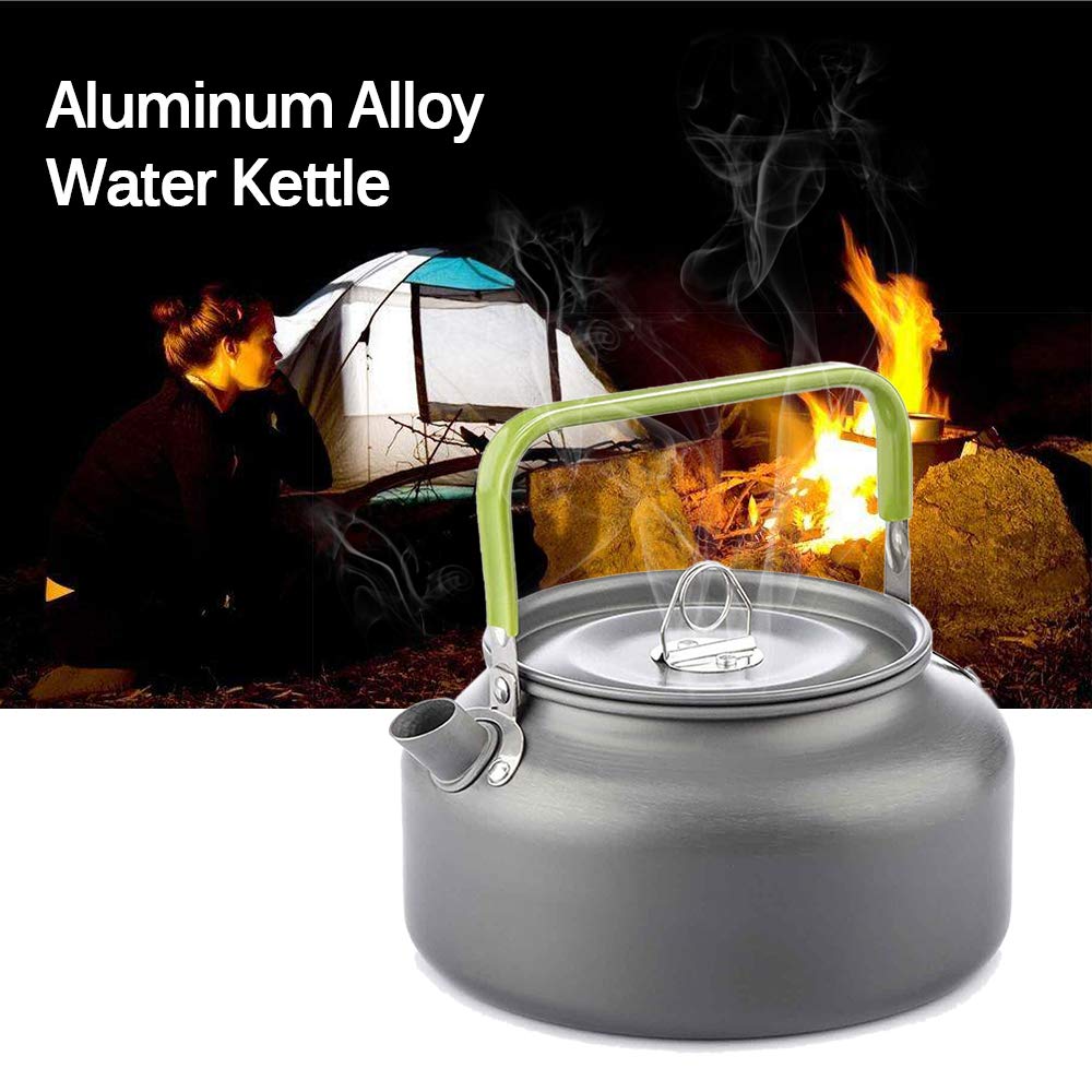 LIXADA Camping-Wasserkocher, 0,8 l/1,2 l/1,6 l, für kochendes Wasser, Kaffeekanne, Teekessel, Aluminiumlegierung, Teekanne mit Silikongriff, Tragetasche für Wandern, Outdoor, Picknick