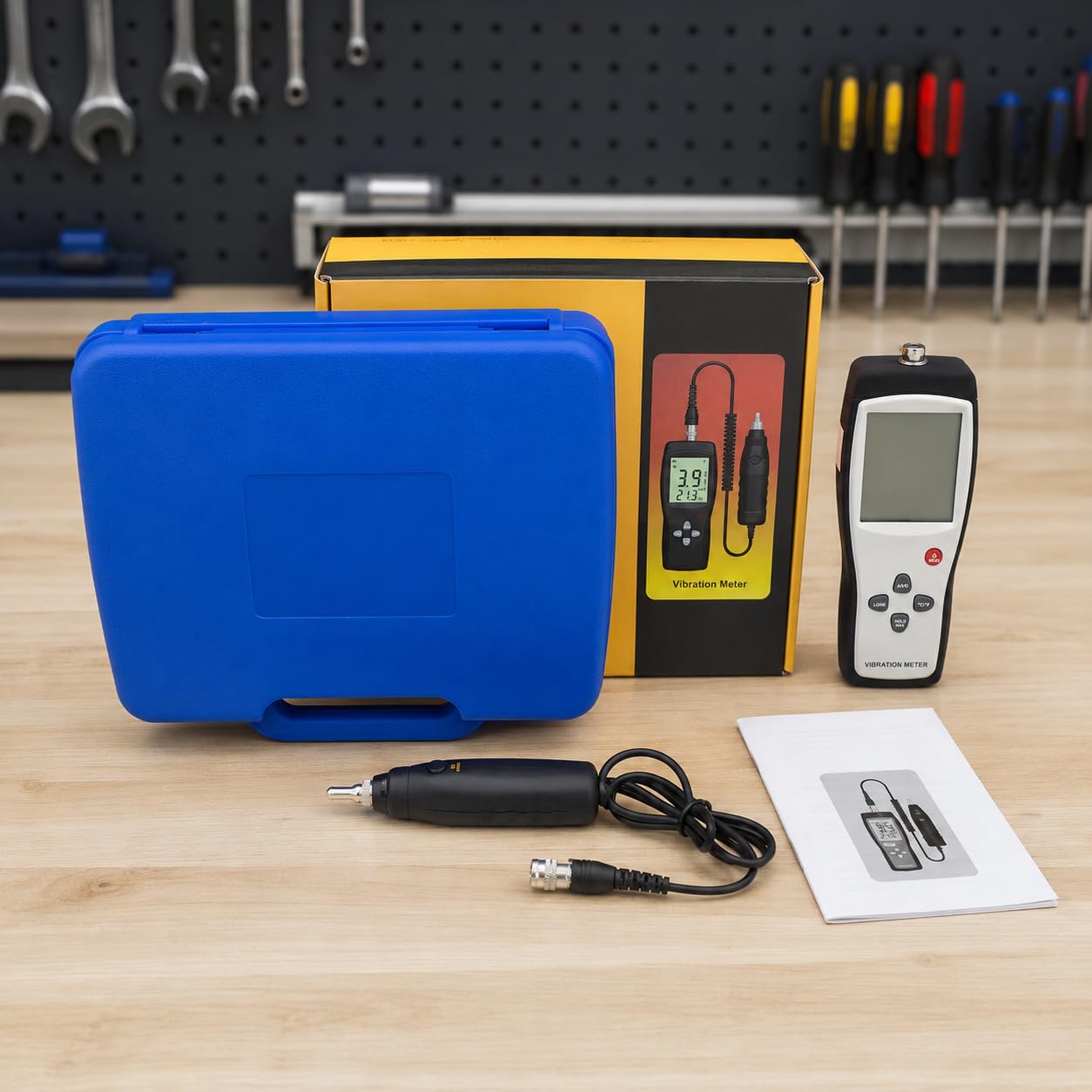 Vibrationsmesser und Analysegerät, 10Hz bis 1kHz, 0.1-199.9 m/s Digitaler Tester für Industrie und Heimgebrauch