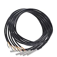 Vista 7 de HiLetgo 5 piezas de sensor de temperatura DS18B20, sonda de temperatura de acero inoxidable, impermeable, paquete de 1 m (paquete de 2)