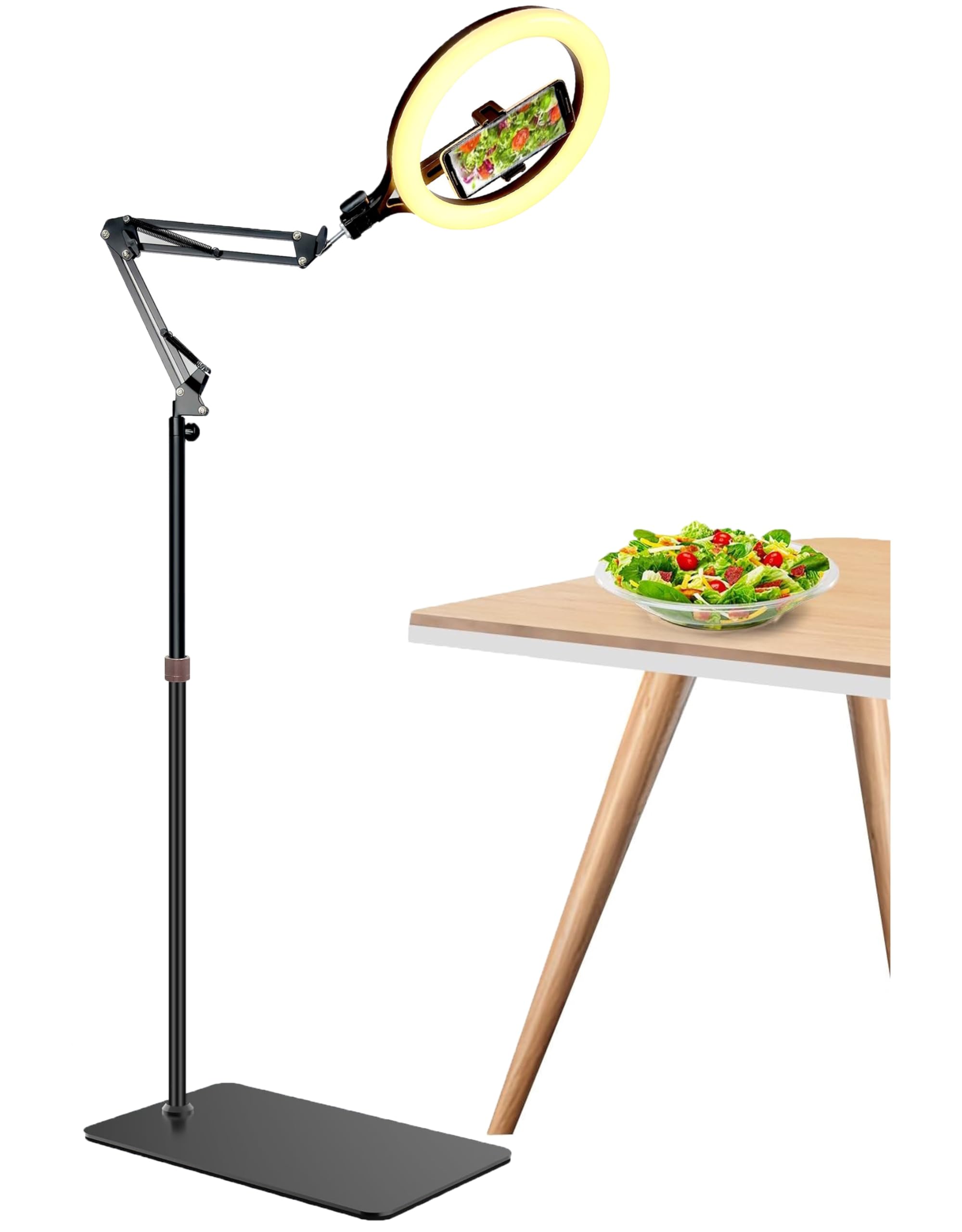 11'' Ring Light with Phone Holder and 70'' Floor Stand for iPhone Samsung for Video Recording,Photography, Streaming, Vlog, TikTok,YouTube