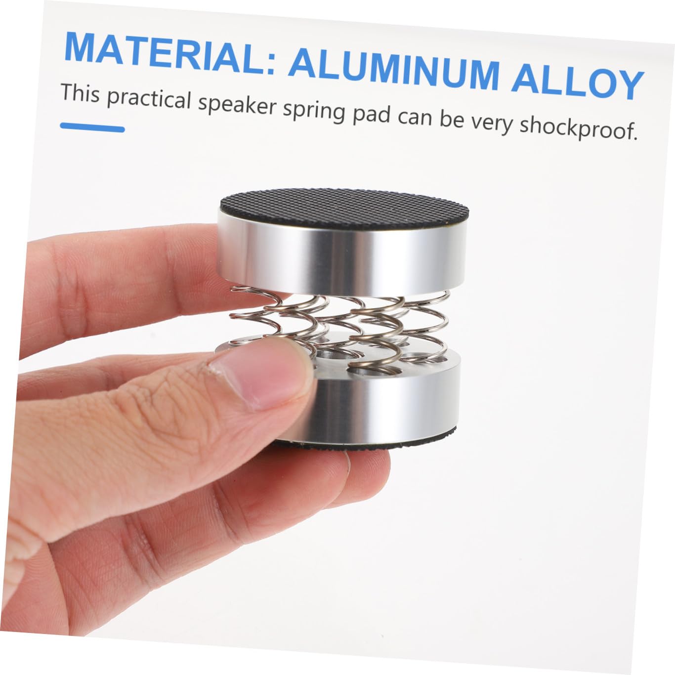 4 Stück Federpads Lautsprecherfüße Lautsprecherisolatoren für Heim Audio CNC Aluminiumlegierung Stoßdämpfend rutschfest