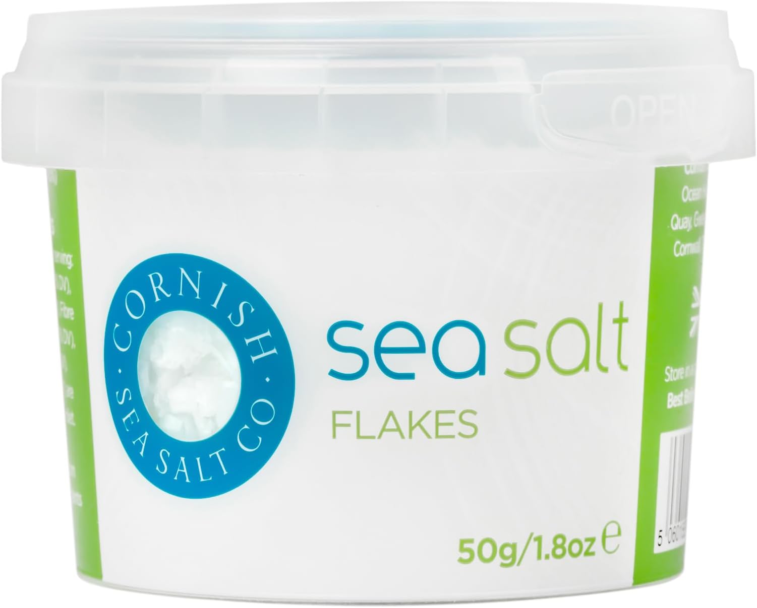 Cornish Sea Salt - Flaky Sea Salt - Rich in Minerals, Hand Harvested in Celtic Waters, Michelin Starred Chef Approved - Spices for Cooking, Kitchen Accessories - 8 x 50g