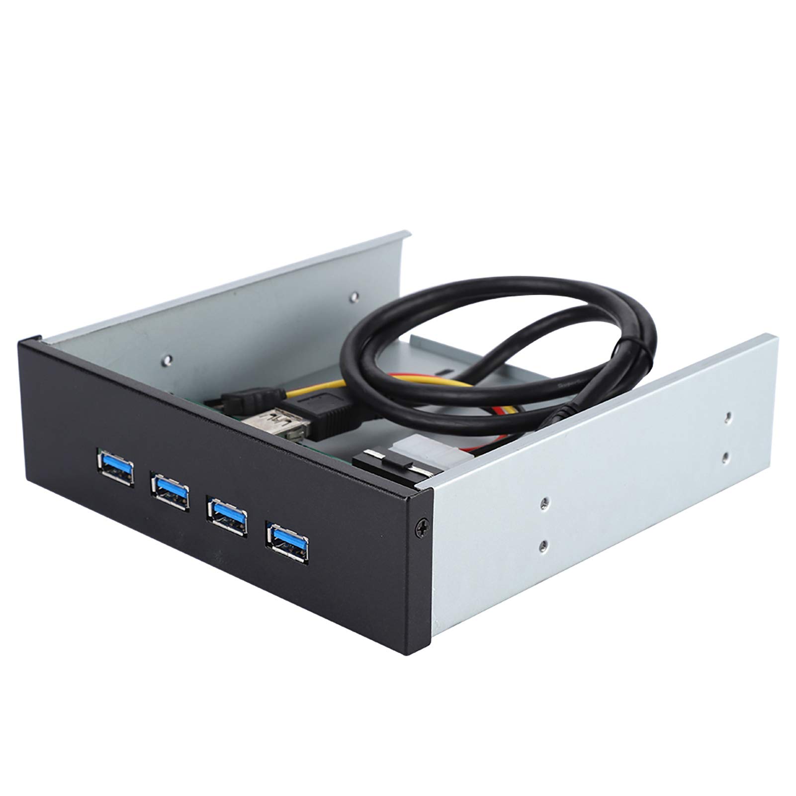 Pannello frontale con hub a 4 porte USB 3.0 da 5,25 pollici, 19 pin, per lettore CD; baia di espansione per unità ottica USB 3.0 con hub a 4 porte; rack mobile per CD-ROM per PC
