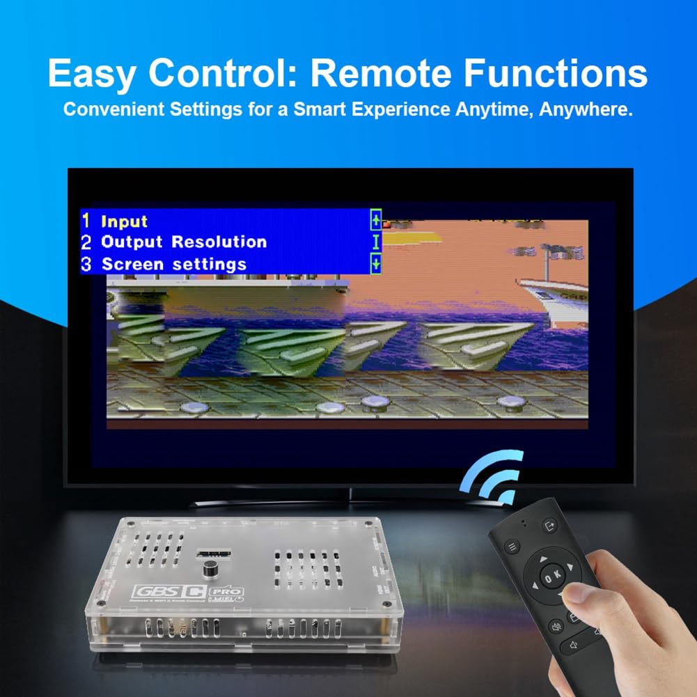 Zolynx GBS Control Pro Konwerter Wideo dla Konsol Gier - RGBS YPbPr VGA Composite (AV) Scart SV do - Kompatybilny Przez Zdalne Sterowanie