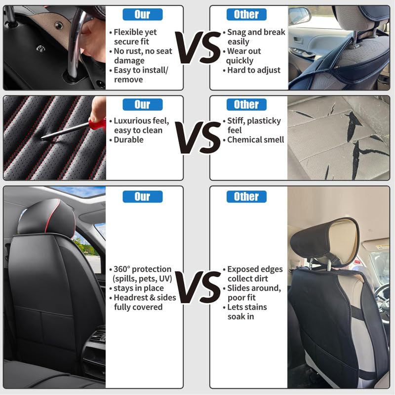 Image of Seat Covers Full Set Fit for Chevy /Chevrolet Blazer EV 2023-2026, BlackRed