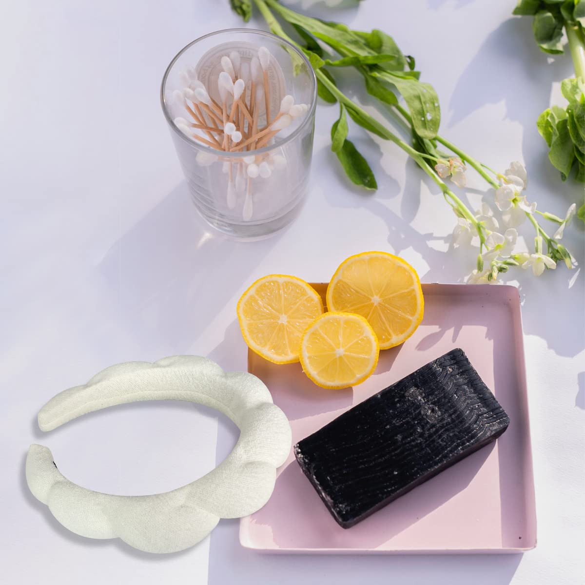 2 Pack Sponge Spa Makeup Headband for Women Face Washing, Makeup Removal, Shower, Skincare Material, Cute Design, Multifunctional Hair Band, Perfect Size, Great Gift