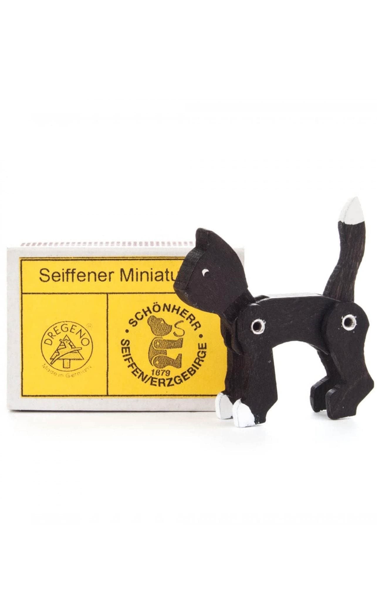 Alexander Taron Dregeno Matchbox - This Matchbox Contains a Black cat with Movable arms and Legs - Made in Germany.