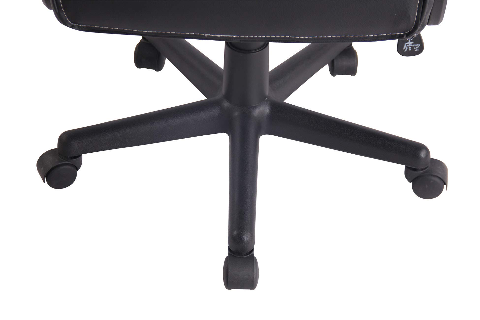 CLP Sedia Gaming Ufficio Elbing in Similpelle I Poltrona Racing Scrivania con Braccioli E Rotelle I Poltrona Ergonomica, Colore:Nero/Blu