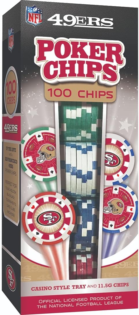 Masterpieces NFL Unisex-Adult 100-Piece Casino Style Poker Chips