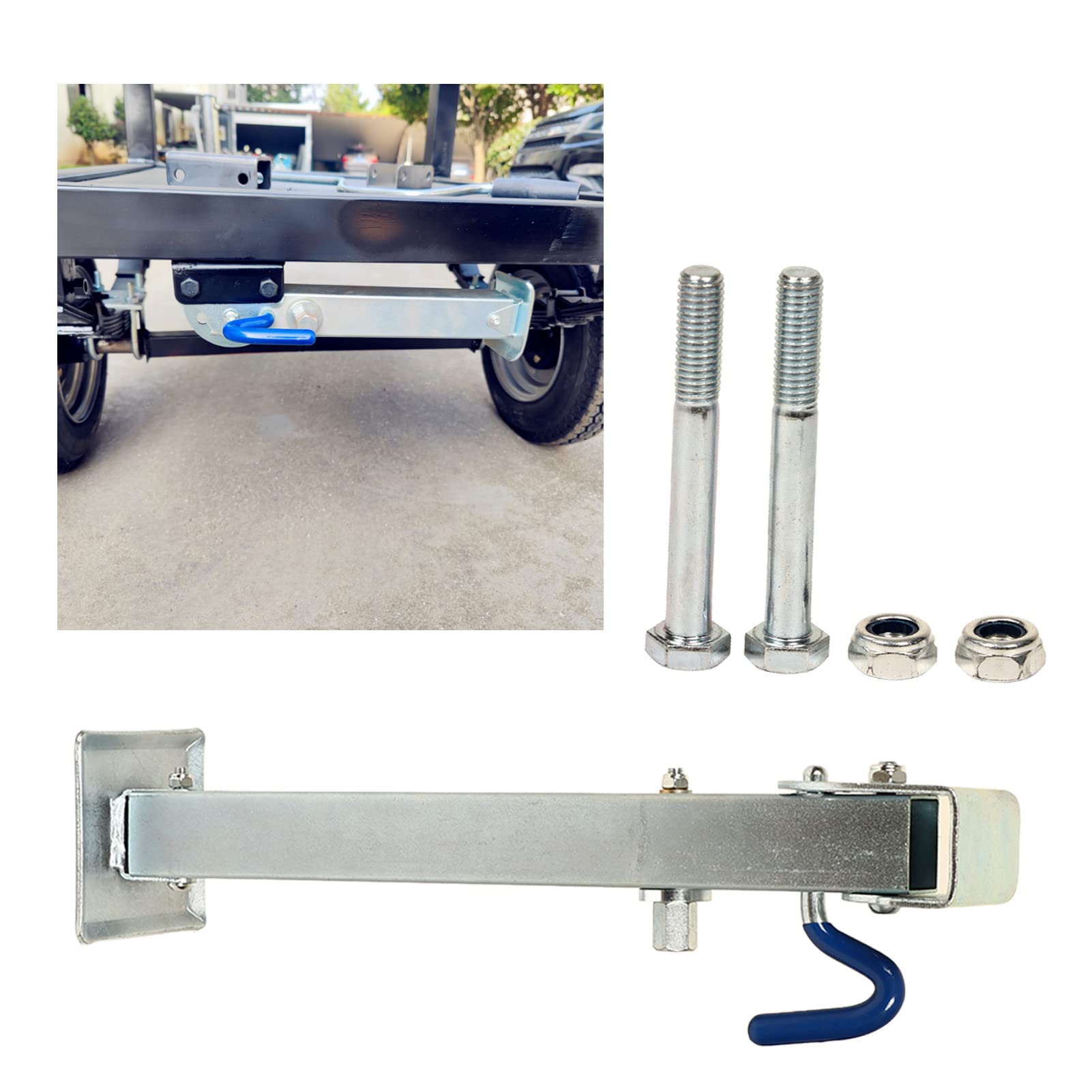 Strapazierfähiger Universal-Wagenheber, verzinktes Eisen, hohe Festigkeit, 1000 kg Tragkraft, 460 mm, 680 mm, verstellbares Bein für Geländewagen und Camper