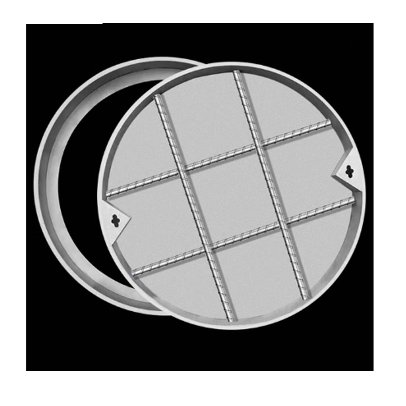 Cadre de regard de visite rond 80x80 pour drainage extérieur