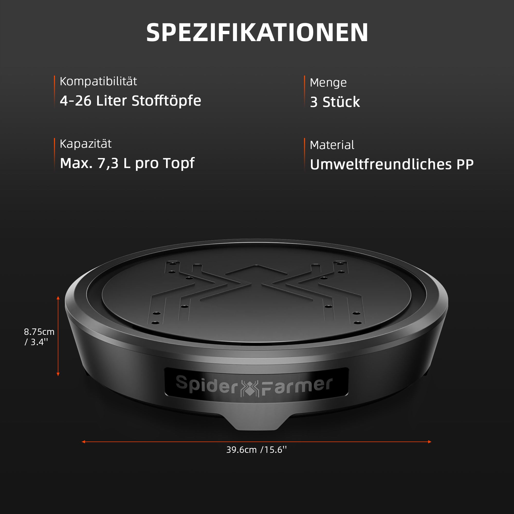 Spider Farmer Automatyczny system nawadniania, 3-częściowy zestaw, system nawadniania ze zbiornikiem na wodę o pojemności 50 l i materiałowym dnem, do roślin pokojowych i namiotów do uprawy roślin