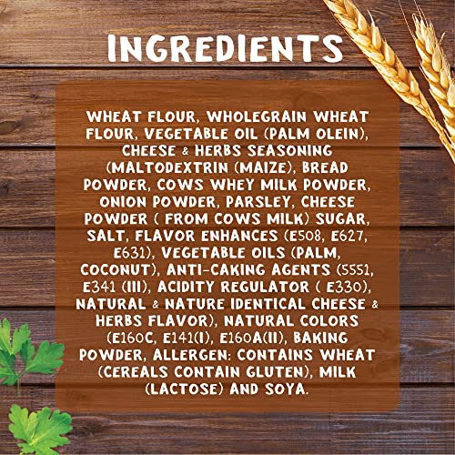خبز بنكهة الجبن و الاعشاب من صن بايتس، 12 × 23 غرام