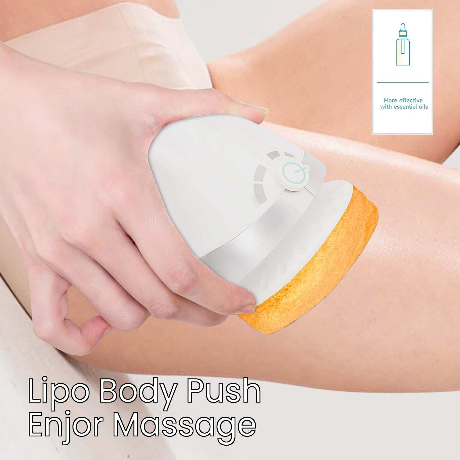 Appareil de Massage électrique anti-cellulite, Appareil Anti Cellulite avec 3 coussinets lavables pour L'abdomen, Fesses, Jambes, Masseur Anti Cellulite pour Soulever, Raffermir et Lisser la Peau