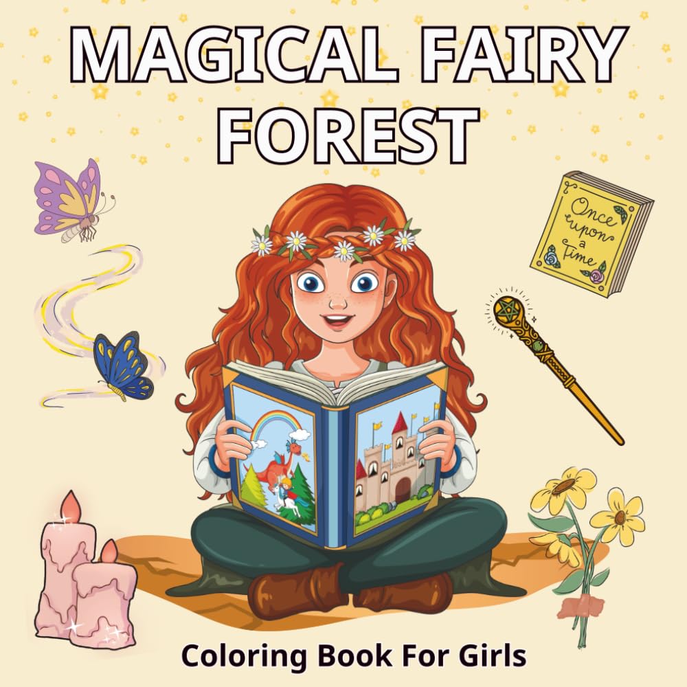 Magical Fairy Forest Coloring Book for Teens: A Cozy Cottagecore Escape into an Enchanted World of Whimsical Fairies, Mushroom Homes, and Secret Gardens for Stress Relief and Relaxation