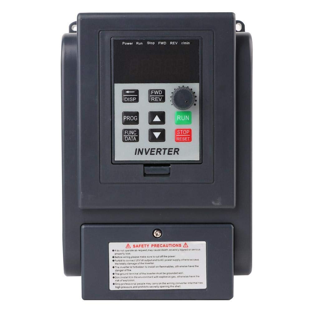 Inverseur, Monophasé 220V Entrée Triphasée 380V Sortie 1.5KW VFD Variateur de Fréquence Contrôleur de Vitesse Contrôle PWM 400Hz