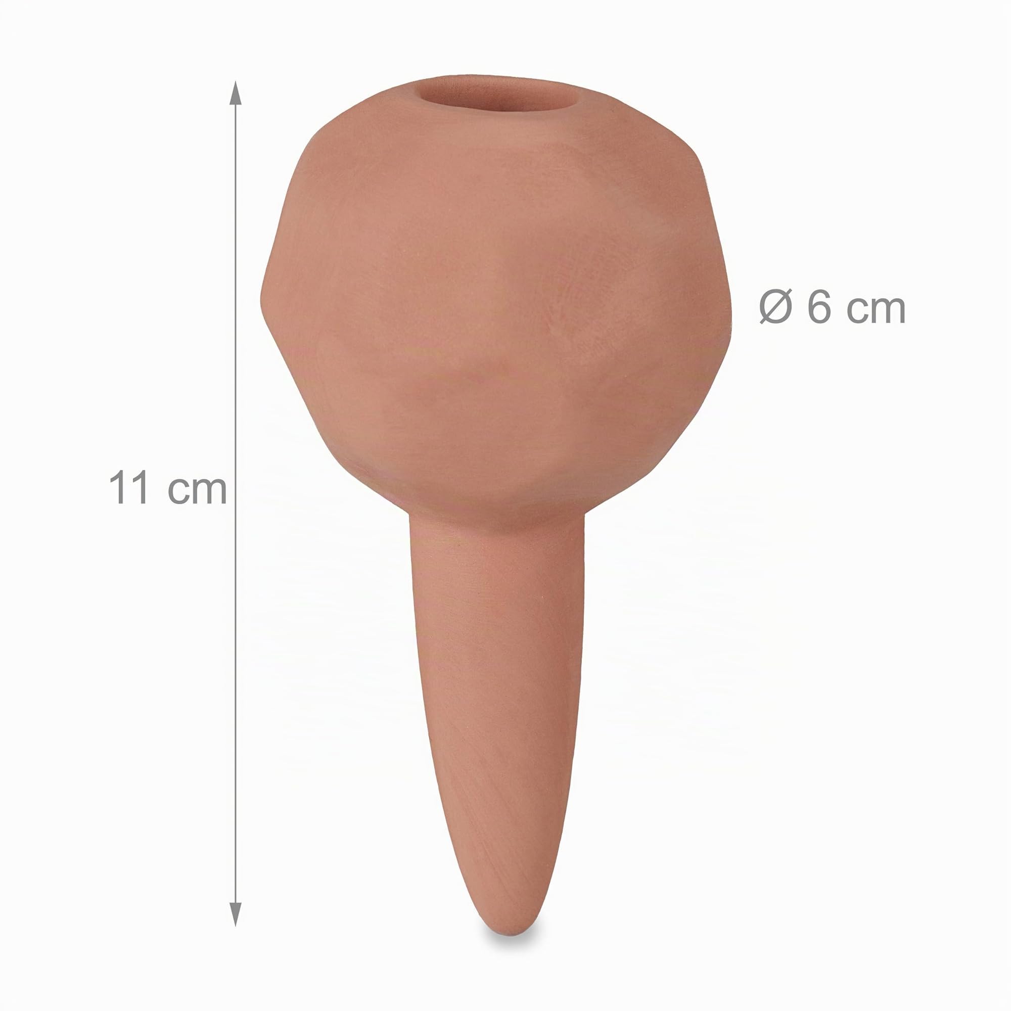 Relaxdays Cône d’arrosage Argile, Lot de 4, Goutte à Goutte, Ø 6cm, céramique, Irrigation des Plantes, Terre Cuite