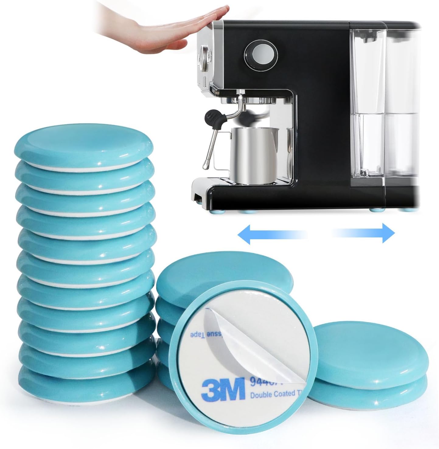 Appliance Sliders for Kitchen Appliances 24PCS, Self Adhesive Small Appliance Slider Compatible with 3M Adhesive, Easy to Move and Save Space, Kitchen Must Haves (Blue – Three Sizes Mixed) Appliance Sliders for Kitchen Appliances 24PCS, Self Adhesive Small Appliance Slider Compatible with 3M Adhesive, Easy to Move and Save Space, Kitchen Must Haves (Blue – Three Sizes Mixed)