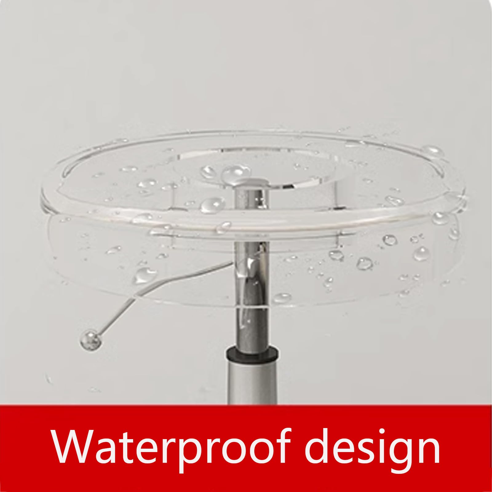 Taburete rodante con material acrílico y ajuste de altura, silla giratoria resistente para bar, laboratorio, oficina, cocina y tienda