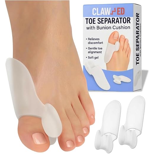 CLAWWED Gel Bunion Corrector & Toe Separator (Pack of 2)