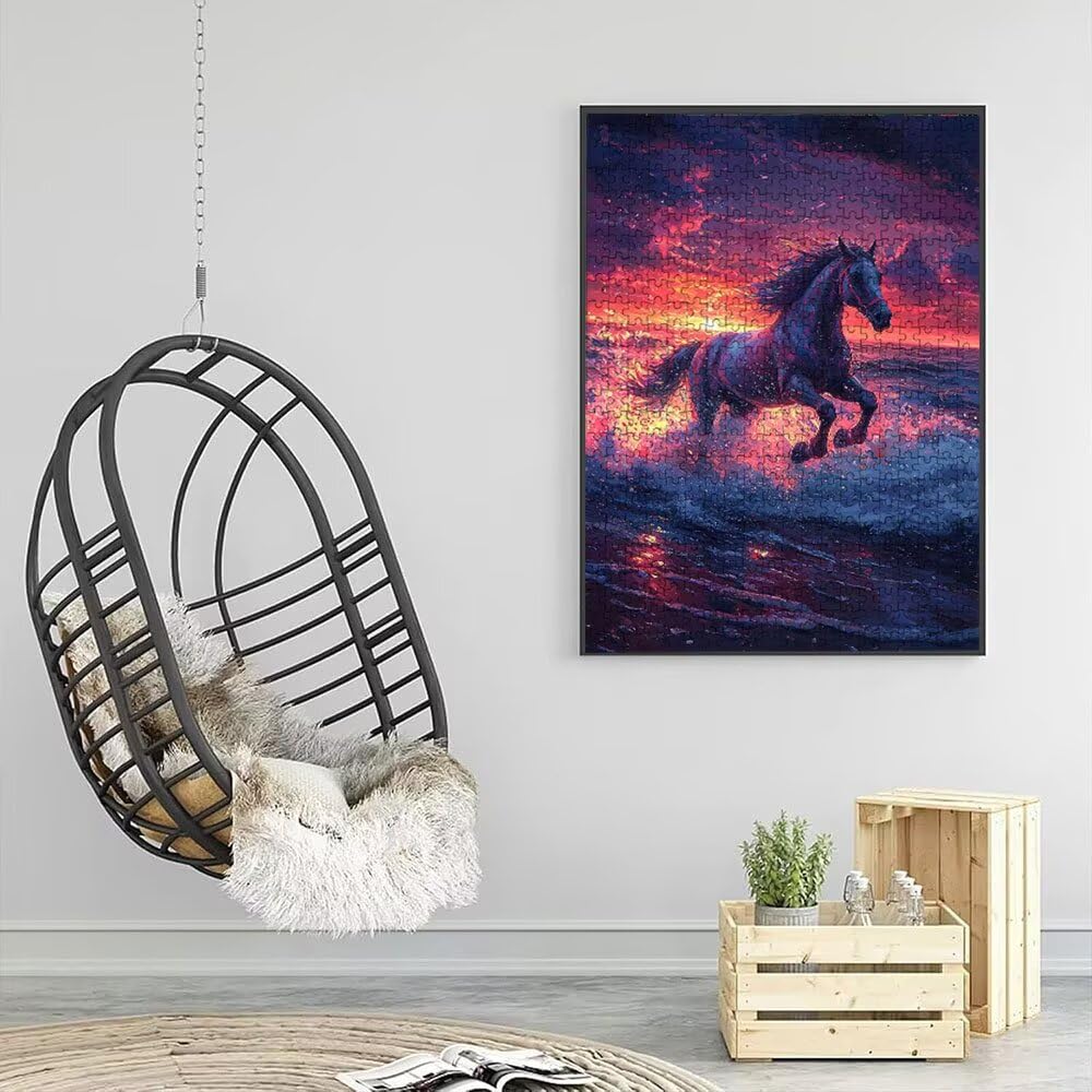 Puzzle 4000 Pezzi, Cavallo Di Sera 3D Puzzle per Adulti Impegnativo, Educa Puzzles Artistico, Divertente E Stimolante Puzzles Decorativo per La Famiglia, Regalo e Decorazione Pareti DX0YL6-901