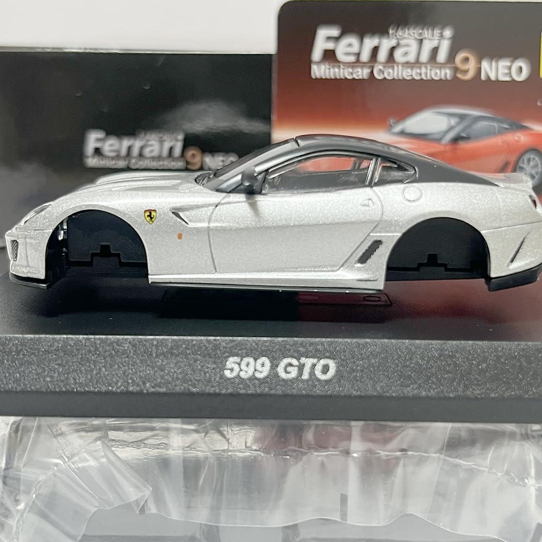Amazon.co.jp: 1/64 京商 フェラーリ 599 GTO シルバー ミニカー