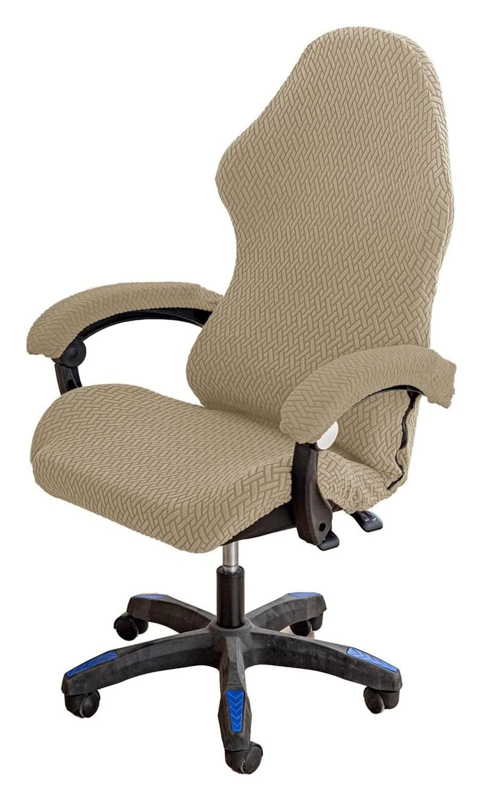 AOICXB Office Chair Seat Covers,Stretchable Gaming Chair Covers,with 1 Pair Armrest Cover,Reclining Racing Style Office Chair(Bruin)