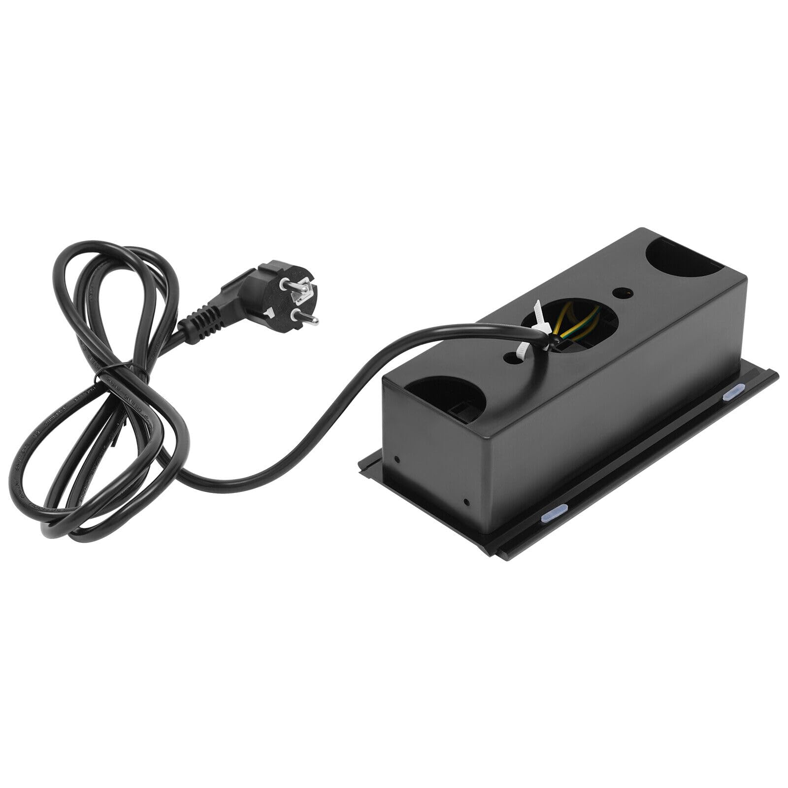 Einbausteckdose Tischsteckdose 3 Steckdosen Wand Küche Schiebeabdeckung Tischeinbau-Steckdose Für Büros/Klassenzimmer/Arbeitszimmer, Schwarz, 3 X 110-240v 50/60hz 10a