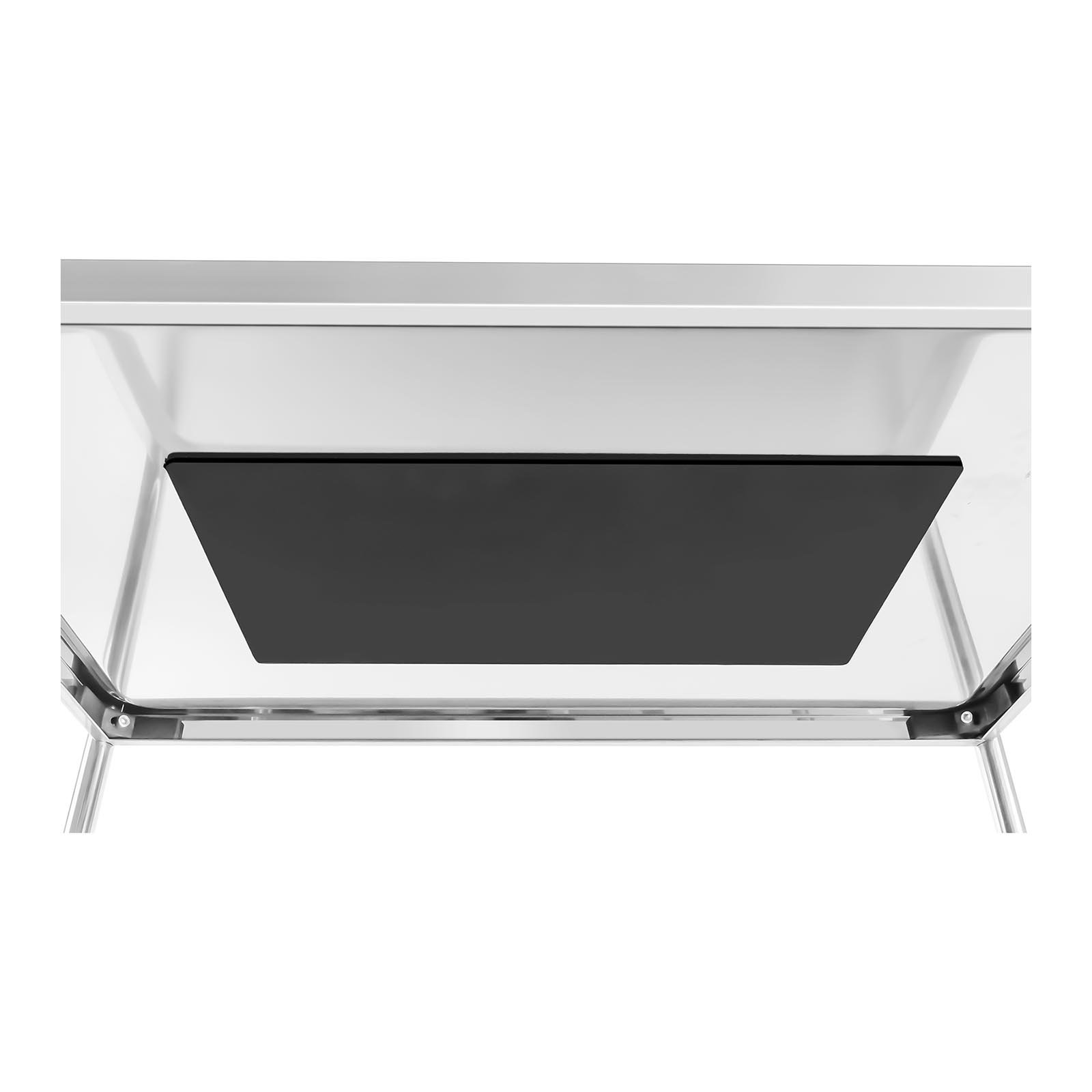 Royal Catering RCSW 3E Carrello Portavivande Carrello di Servizio Carrello Cucina (2 Ripiani, Distanza 59 cm, Capacità di carico 200 kg, Acciaio inox)