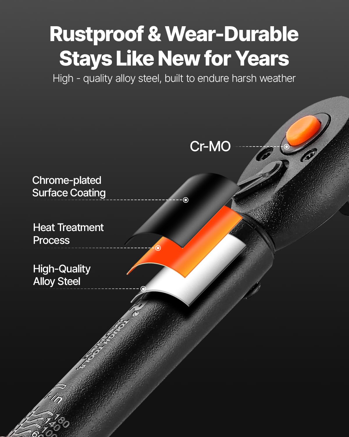 VEVOR Set di Chiavi Dinamometriche Clic, 20-240 lbf-ft e 2,3-27,1 N.m Chiave Dinamometrica a Scatto, Bidirezionali e Bilance a Doppia Portata, 72 Denti, con Punte, Bussole, Adattatori, per Riparazione