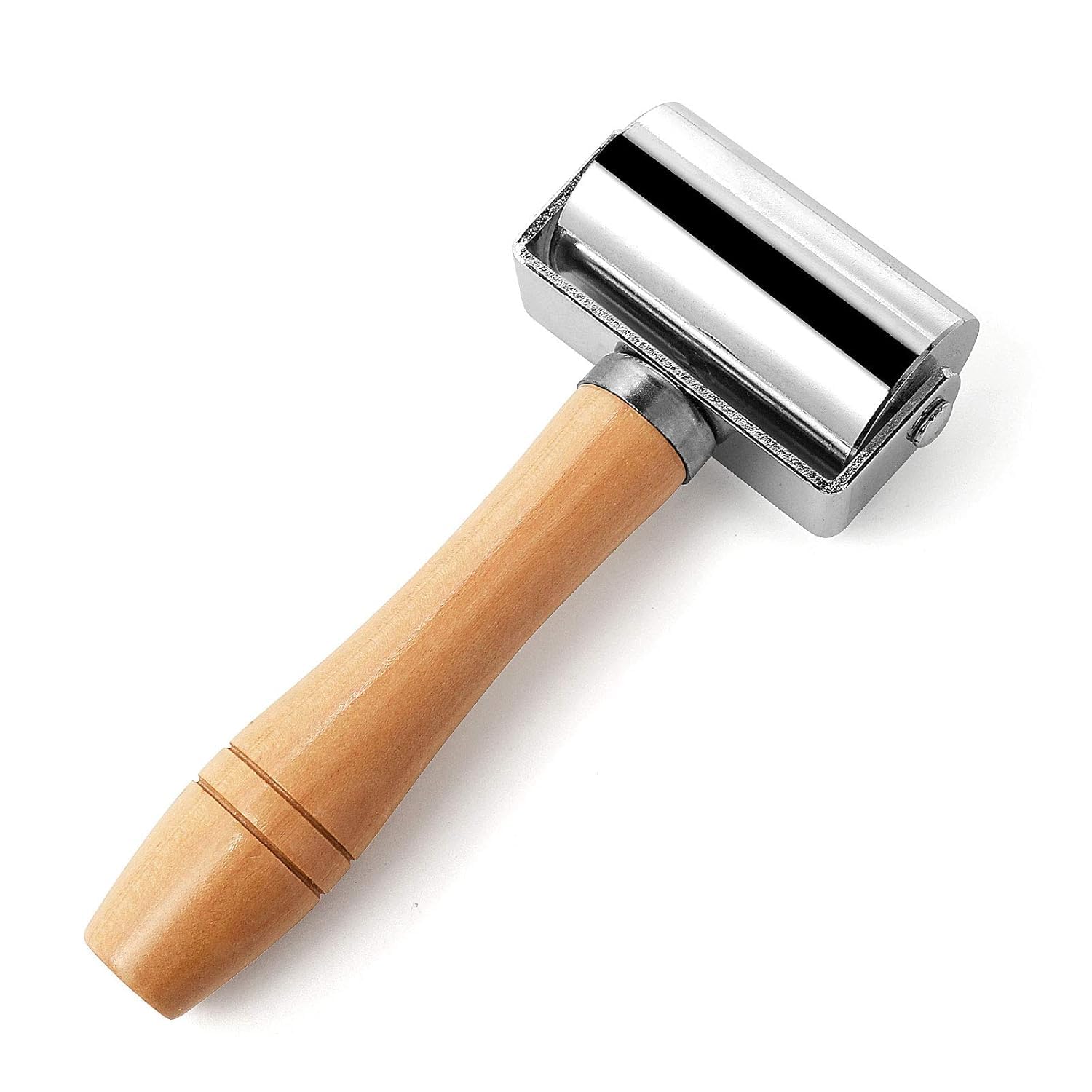 WUTA Rolka dociskowa 60 mm ze stali nierdzewnej, wałek skórzany do klejenia i laminowania, profesjonalne wygładzanie krawędzi i wałek do szycia do obróbki skóry, "zrób to sam"