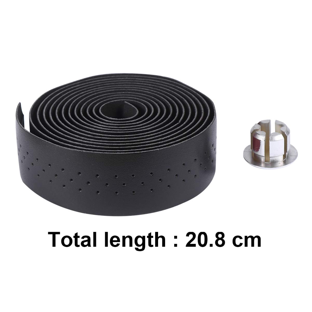SUPVOX 3sets Manubrio Pu Pelle Per Bici Nastro Antiscivolo e Ammortizzante Adatto Bici Da Strada Mountain Bike e Altro Nero