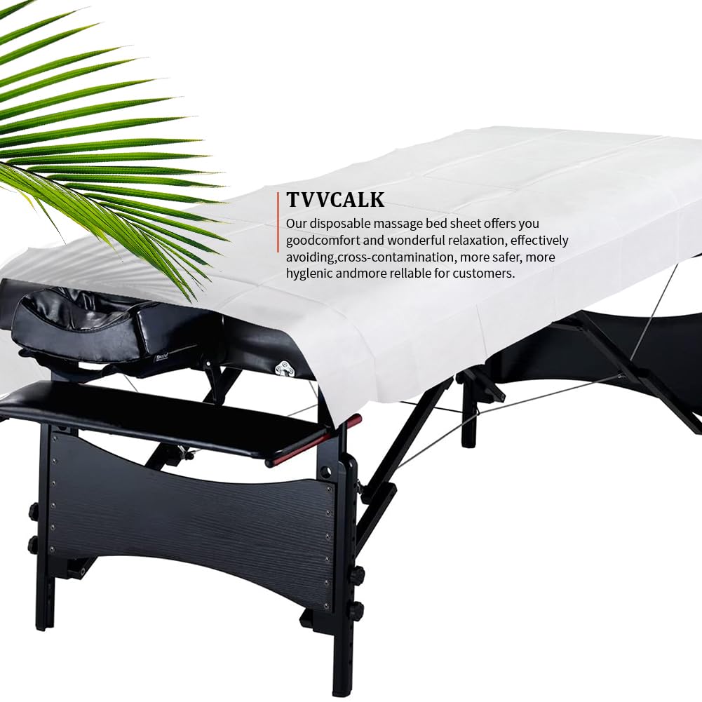 Lot de 200 Drap Jetable Table Massage 80x180 cm Drap Intissé Examen Esthétique