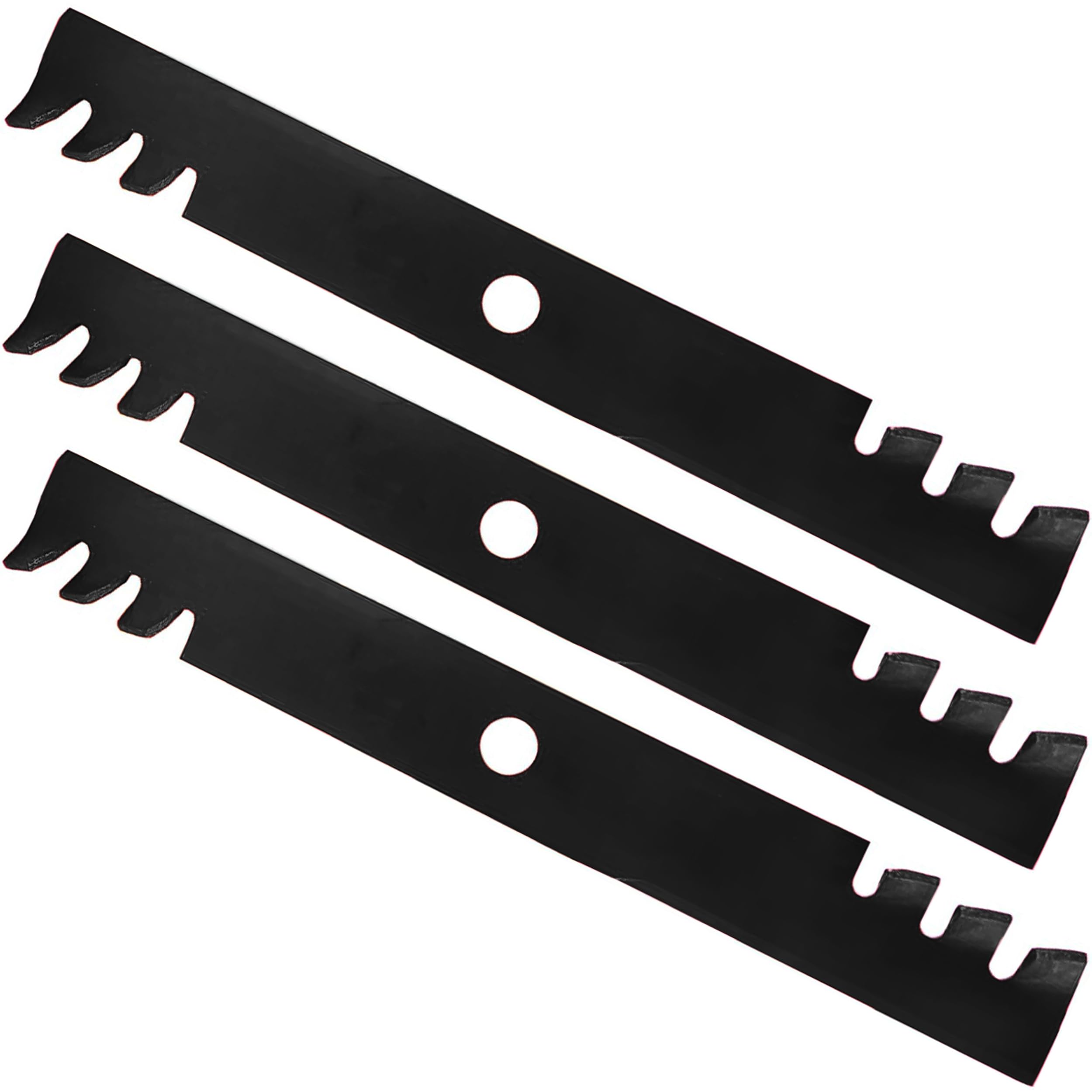 Mr Mower Parts 3-Pack Mulching Blade Set 60" Cut for Exmark 103-6393 103-6398 103-6398-S 116-5174 1165174S 116-5174 116-5174-S Windsor 51-2810 Tooth Mulcher Fits Lazer HP Z AS ASX and Many More