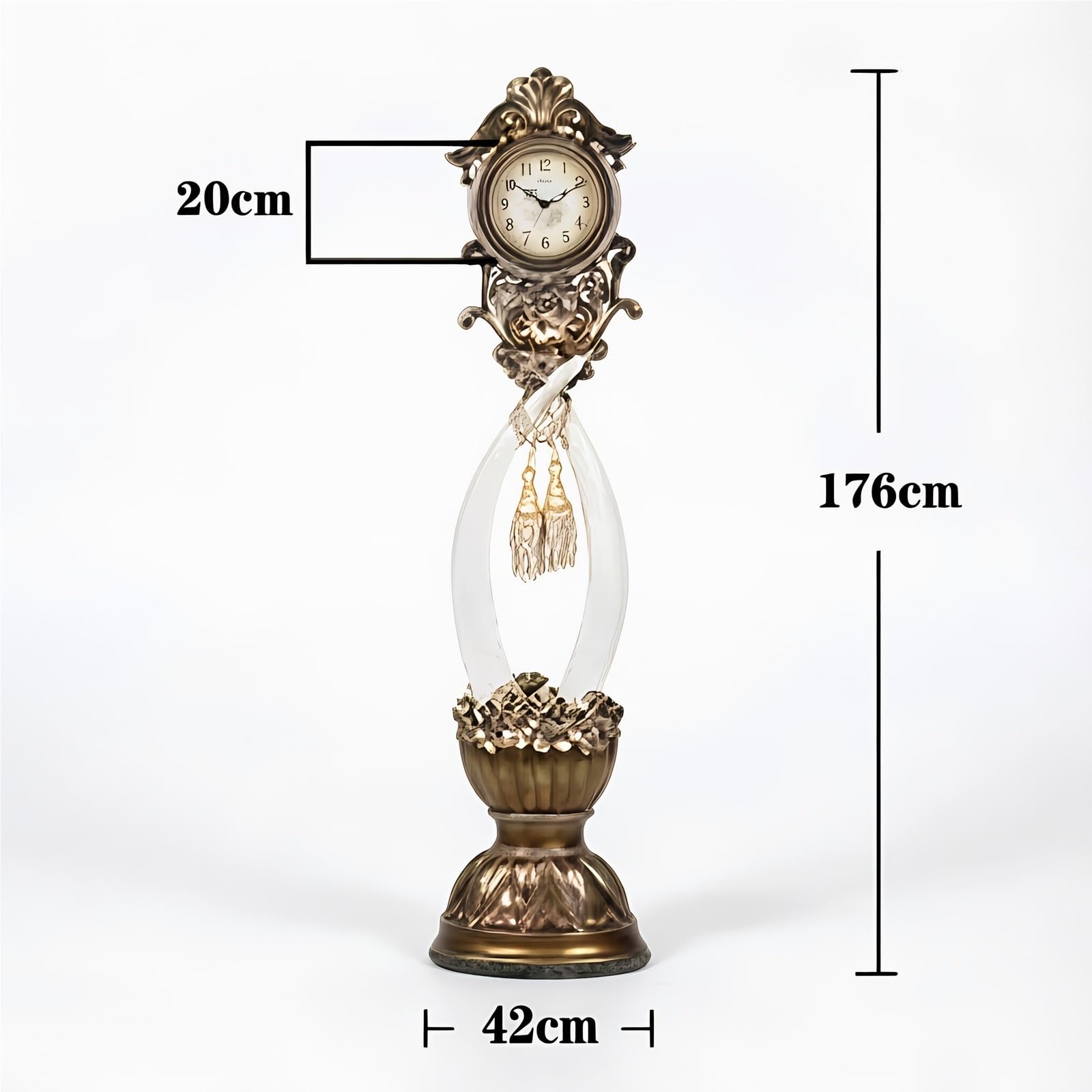 Decorativo Reloj de pie cuarzo estilo europeo silencioso para la oficina | adornado for el hogar
