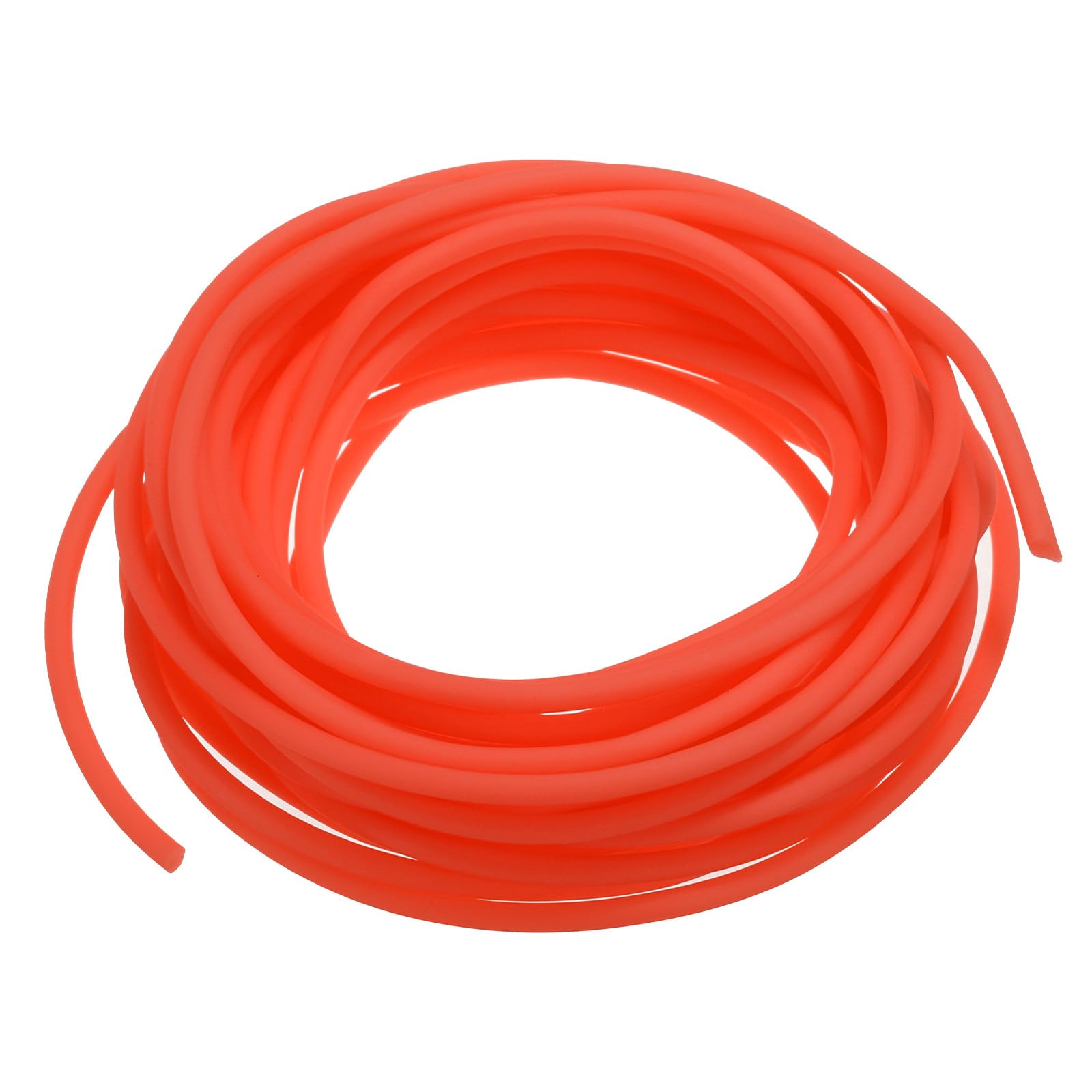 PATIKIL Rubber Cord Tube, 16ft Silicone Hollow Tubing 1/8" OD 1/16" ID for DIY Craft Beading Necklaces Bracelet Orange-red