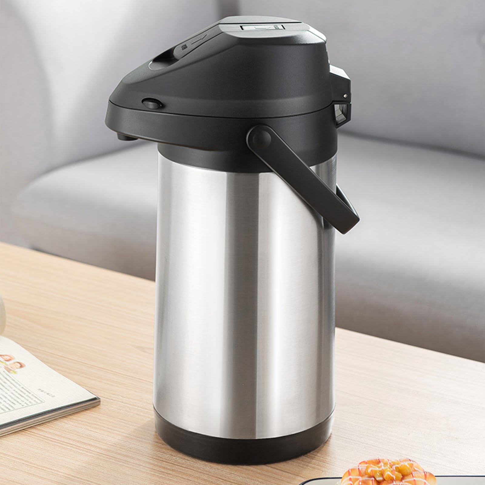 Boccetta sottovuoto ergonomica per acqua calda da 1900 ml Boccette sottovuoto in acciaio antiruggine Erogazione touch per appassionati tè e caffè Boccette sottovuoto in acciaio antiruggine da