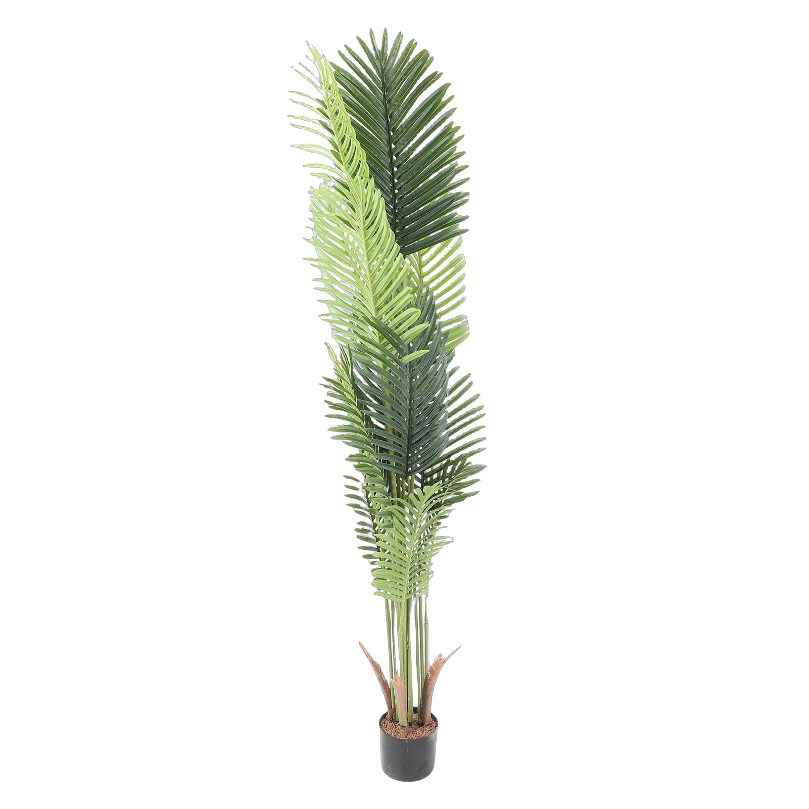 Palma artificiale in plastica, finta pianta tropicale realistica, decorazione perfetta per la casa e l'ufficio per gli amanti della natura (1,2 m)