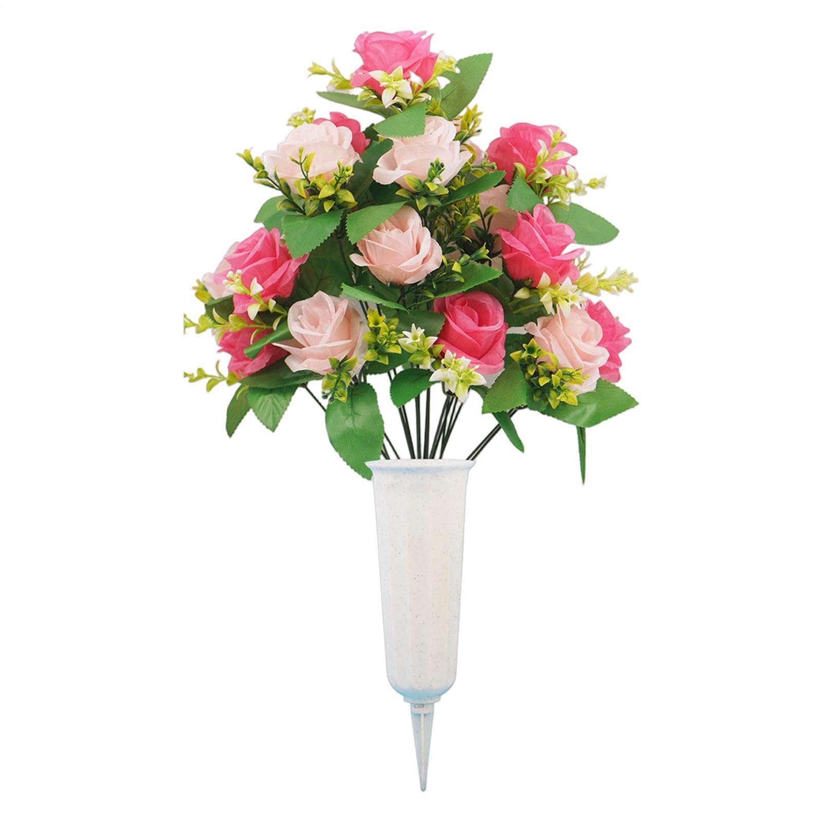 Flores artificiales para el Día de los Caídos decoración de porche y jardín